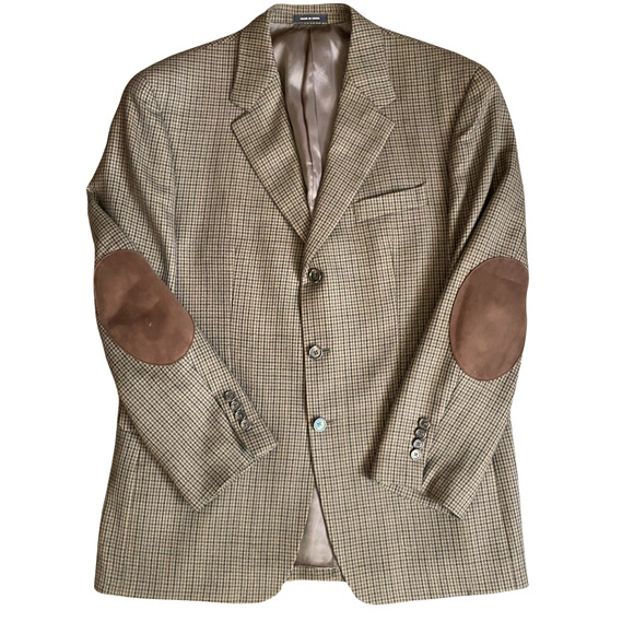 Ralph Lauren Other - Ralph Lauren 42R Men’s Blazer Brown Houndstooth Wool Elbow Patches Sport Coat